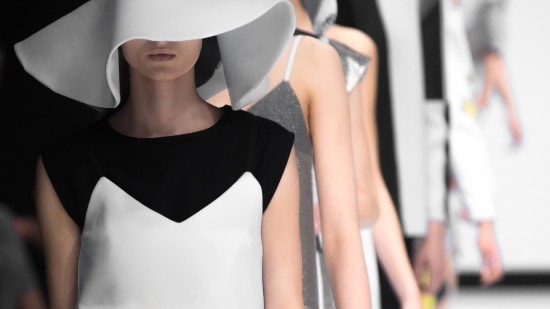 Flying designer dresses to a catwalk show in Greece